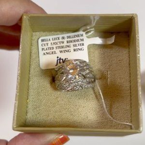 NWT Bella Luce DILLENIUM Silver Ring Angel Wing  - SZ 6